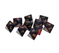 Xgdsnly 10 Piezas Dados D8 Juegos Mesa Acrílico Superficie Suave Diseño Doble Color Apto para Juegos de Mesa Aprendizaje Escolar Juegos de rol, Rojo Azul