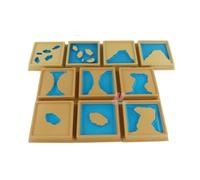 Xgdsnly 4 Piezas Tablero Geografía Didáctico Material Educativo Resistente Juguete para Maestros, Educadores, Escuela en Casa