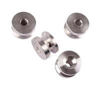 Xgdsnly 4 Piezas Trunk Bracket Bushing Pad Espaciadores Almohadilla Base de Aluminio Tratado contra Desvanecimiento Y Soporte Estable Adecuado para Motociclis, Plata