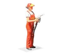 Xgdsnly Accesorio para Mini Gasolinera: Modelo Decorativo Realista de Resina para Oficina O Casa de Muñecas, Mujeres auxiliares de Gas