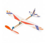 Xgdsnly Avión de Espuma Planeador Aeroplano Lanza Cinta Elástica de y Ensamblaje DIY Liviano y Seguro para Niños Promueve, Modelo A Pequeño Pájaro del Trueno, Color Aleatorio