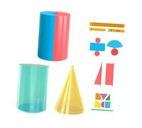 Xgdsnly Ayudas de enseñanza para matemáticas, escuela primaria, grado 6, niños y niñas, cilindro y cono