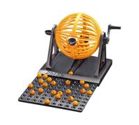 Xgdsnly Bingo Máquina de Bolas Bingo Lotería Juego Set Fichas Reutilizables Juego Tradicional Educativo PP Manual 90 Números Adecuado para Regalo Reuniones