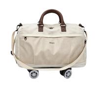 Xgdsnly Bolsa para Viaje Bolso Trolley Maletín Portátil Bolso de Ruedas Extraíble Asa Ajustable Nylon Resistente Estructura Plegable Adecuado para Mujeres Via, Gris