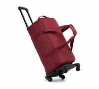 Xgdsnly Bolsa Viaje Trolley Maleta Trolley Tejido Oxford Cremallera Bolsa Viaje con Ruedas, Array, Rojo Vino, 54 30 23CM