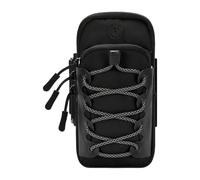 Xgdsnly Brazalete Deportivo Universal para Teléfono Estuche para Running Bolsa de Brazo de Nylon Impermeable Portaobjetos Compacto para Acceso Rápido Adecuada, Negro