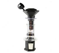 Xgdsnly Cafetera Manual Transparente Vertical Cafetera Manual Cilíndrica Ligera Kit Café Compacto para Encimera, Transparente