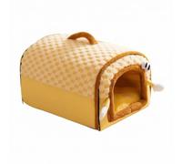 Xgdsnly Cama Tipo Tipi Acolchada Casa Mascotas Acolchado Cueva para s Pequeños, Dormitorio, Amarillo Beka, 2XL Sugerido para Peso De hasta 60 Jin