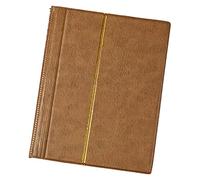 Xgdsnly Carpeta de Anillas para álbum de Sellos, Libro de Coleccionista, Carpeta con Hojas Intercaladas, Páginas en para Regalo, Decoración del Hogar O, marrón