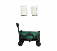Xgdsnly Carro Industrial Miniatura Remolque Trolley en Escala 1/64 con Acabado Envejecido de Resina Adecuado para Escenas de Camping Maquetas de Calle, Rojo