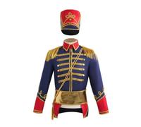 Xgdsnly Chaqueta Chaqueta para Caracterización con Sombrero Escénico Disfraz Militar Ceremonial con s para Halloween, XXL
