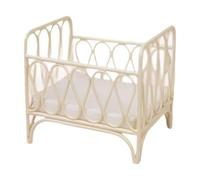 Xgdsnly Cuna para Muñeca Cama Muebles Dormitorio Casa de Muñecas Accesorios Miniatura Hierro Diseño Artesanal Adecuada para Niños Coleccionistas