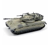 Xgdsnly Electric Tank Tanque Militar Moderno Miniatura Coleccionable con Torreta Giratoria Cañón Ajustable en Resina Fotopolimerizable Escala1/144 Adecuado, Merkava Mk2 Desierto