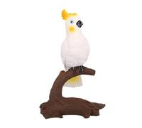 Xgdsnly Estatua de Pájaro Figura Ave Escultura Animal Modelo Ornamento de PVC Realista con Detalles Finos Adecuada para Hogar Fotografía Y Enseñar Niños, Cacatúa Amarilla
