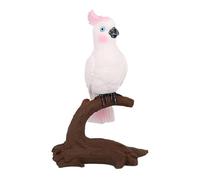 Xgdsnly Estatua de Pájaro Figura Ave Escultura Animal Modelo Ornamento de PVC Realista con Detalles Finos Adecuada para Hogar Fotografía Y Enseñar Niños, Cacatúa Rosa