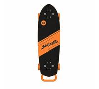 Xgdsnly Estructura Visible Tabla Larga Ruedas Patinete Surf Forma Redondeada Patinete Cuatro Neumáticos para Uso en Tierra, Naranja Y Negro