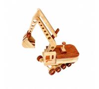 Xgdsnly Excavadora Madera DIY Desmontable Excavadora Compacta con Brazos Giratorios 360° Detallado Compacta Juguete para Aprendices Creativos
