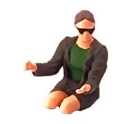 Xgdsnly Figura de para Kit de Maqueta Callejera Figuras en Resina Pintadas a Mano Aptas para Modelado Y Escenarios Diorama, Gafas Mujer Verde