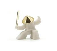 Xgdsnly Figura Guerrero Compacto Figura con Hoja Coleccionable Estatuilla Resina para Coleccionistas, Oficina