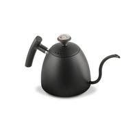 Xgdsnly Hervidor Café con Tobera Estrecha Vertido Preciso Tetera Cuello Cisne sin Salpicaduras Menaje para Baristas, Array, Negro, Con Termómetro