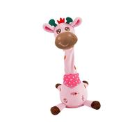Xgdsnly Jirafa de Peluche Que Repite Sonidos, Volumen Ajustable, Música Divertida, Ayuda a Los Bebés (niñas Y Niños) a Aprender a, Ideal para, Rosa