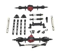 Xgdsnly Juego de 12 Piezas de Aluminio para Pilares de Coches RC, Que Incluye Copa de Dirección Delantera Y Accesorios para Tuning, Función de Repuesto para C, Negro
