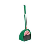 Xgdsnly Juego de Limpieza Infantil Set de Escoba Recogedor Miniatura Juguete para Niños Material PP Liviano Diseño Portátil Adecuado para Casa Guardería Área, Sandía Verde