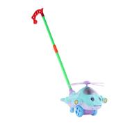 Xgdsnly Juguete para Empujar Y, Carrito de Aprendizaje Temprano, Fabricado en Material PP, Asa Ajustable, Adecuado para El Juego de Los Niños, Azul