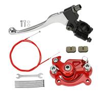 Xgdsnly Kit de Palanca de Freno para Minimoto, Cable de Embrague, Cilindro Hidráulico Y Pinza de Freno. Fabricado en Aleación de Aluminio. Adecuado para Minim, Rojo