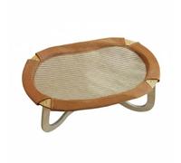 Xgdsnly maca para Mascotas Tumbona para Gatos Resistente Al sgast Malla Transpirable para Perros Pequeños, Cama De Campaña Ovalada De Pista con Estera De Cáñamo