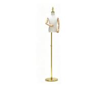 Xgdsnly Maniquí Infantil con Brazos Articulados Ajustable Molo Torso Infantil Ligero Forma Vestido para Boutiques , 金圆板实木手 , 4岁