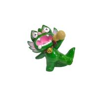 Xgdsnly Mini Figura con Campana Pequeña para Escritorio, Verde, Gato De Teja De La Fortuna Calabaza - Verde