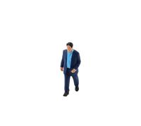 Xgdsnly Miniatura Figura Maqueta Ciudad Arquitectura Diorama Tren Proyecto Escolar Plástico Pintado Altura3cm Detalle Cuidadoso, Hombre De Negocios Caminando Con Traje Azul