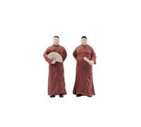 Xgdsnly Pareja Figuras en Miniatura Tallado Miniaturas Coleccionable Juguete para Maquetas, Dúo De Comediantes Xiangsheng