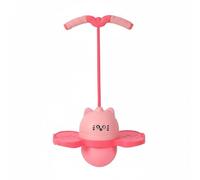 Xgdsnly Pelota Saltadora con Mango Agarre Suave Pelota Rebotadora Infantil Interior y Exterior Juguete Activo para Ejercicio, Hogar, Rosa, Dibujos Animados - con Luces