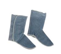Xgdsnly Protector Soldadura Cubierta Zapatos Protector Pies Cubierta Piernas Cuero Vacuno Resistente Antichispas Adecuado para Trabajos Eléctricos, Azul