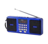 Xgdsnly Radio Portátil con Altavoz Estéreo Reproductor Recargable Función de Reproducción en Bucle y Soporte para Tarjeta TF Material de PP Adecuado, Azul
