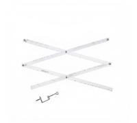 Xgdsnly Regla Pantógrafo Plegable Portátil Pantógrafo Metálico Articulado Bordes Lisos Regla Ampliación, Blanco, 500mm 8