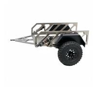 Xgdsnly Remolque Escala 1/10 Crawler RC Tráiler Accesorio Carrocería Chasis Metálico con Detalles CNC para Mayor Realismo en Rutas y Vitrinas Adecuado para, Titanium