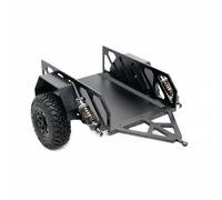 Xgdsnly Remolque Escala 1/10 Crawler RC Tráiler Accesorio Carrocería Chasis Metálico con Detalles CNC para Mayor Realismo en Rutas y Vitrinas Adecuado para, Black