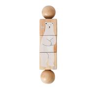 Xgdsnly Rompecabezas Giratorio de Madera Juego de Bloques Manualidad Educativo Juego de Construcción para Aprendizaje Temprano Reconocimiento de Objetos Niños, Style D