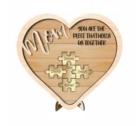 Xgdsnly Rompecabezas Nombres Res Personalizado Placa Corazón Personalizada Mensaje Sentimental Personalizada para Abuela, Style 5