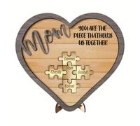Xgdsnly Rompecabezas Nombres Res Personalizado Placa Corazón Personalizada Mensaje Sentimental Personalizada para Abuela, Style 6
