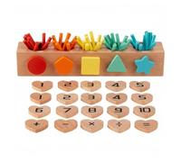 Xgdsnly Tablero Educativo Números Clasificación Cognitiva Juguete Figuras y Tonalidas sin Pantalla Juego Numeración y Secuencias para, Aula