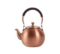 Xgdsnly Tetera Cobre Clásico Hervidor Agua con Tapa Resistente a la Corrosión para Cocina, Tetera De Uva Lisa