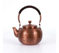Xgdsnly Tetera con Cobre Asa Entrelazada Puro Tetera Cobre Grabado Resistente Al sgaste Hervidor para Cocina, Lujo Ligero, Retro, Con Grabado De Cinco Bueyes Regresando A Casa