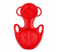 Xgdsnly Trineo Nieve Aerodinámico Trineo Plástico Portátil Jugue para Niños, Adultos, Rojo