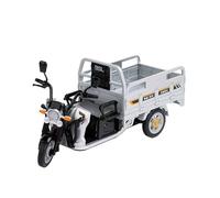XGFFBAGB 1:12 para Camión De Reparto De Carga De Tres Ruedas, Coche De Juguete Extraíble, Modelo De Aleación De Tres Ruedas, Regalo De Colección De Juguetes(Silver,No Box)