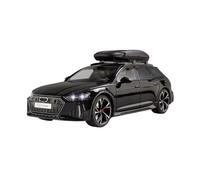 XGFFBAGB 1:18 para RS6 Avant Station Wagon Aleación De Metal Fundido A Presión Modelo De Coche Sonido Y Luz Regalos Decorativos para Coleccionar(Black,No Box)