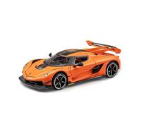 XGFFBAGB 1:24 Jesko - Modelo De Coche De Aleación Fundido A Presión, Vehículo Deportivo De Metal, Juguete De Colección con Sonido Y Luz, Regalo(Orange,with Box)